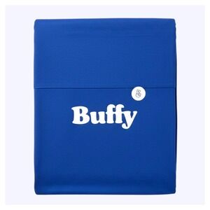 NWT Buffy Queen Sheet Set Blue Cotton Percale 01-07-0500-03-282 QN Solid Bedding